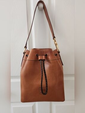 Dooney & Bourke Hattie Florentine Leather Drawstring Bucket Bag